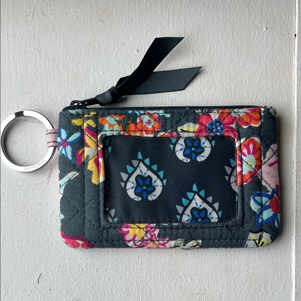 Floral Patterned Keychain Wallet